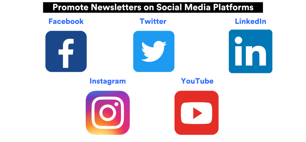 social media to promote newsletter