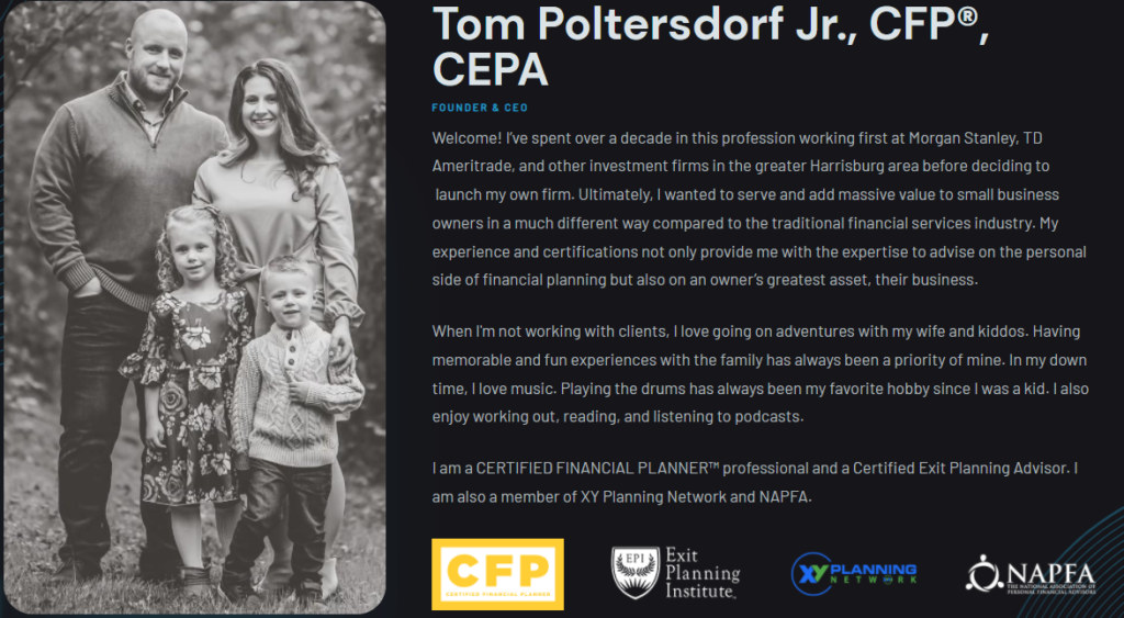 Financial Advisor Bio Description