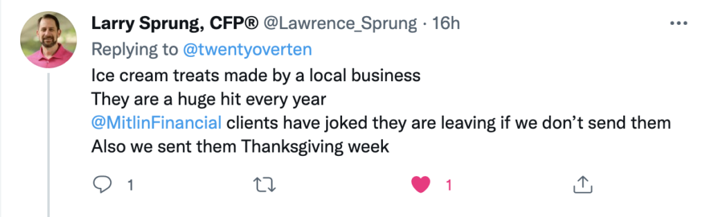 Larry Sprung client gift idea Post